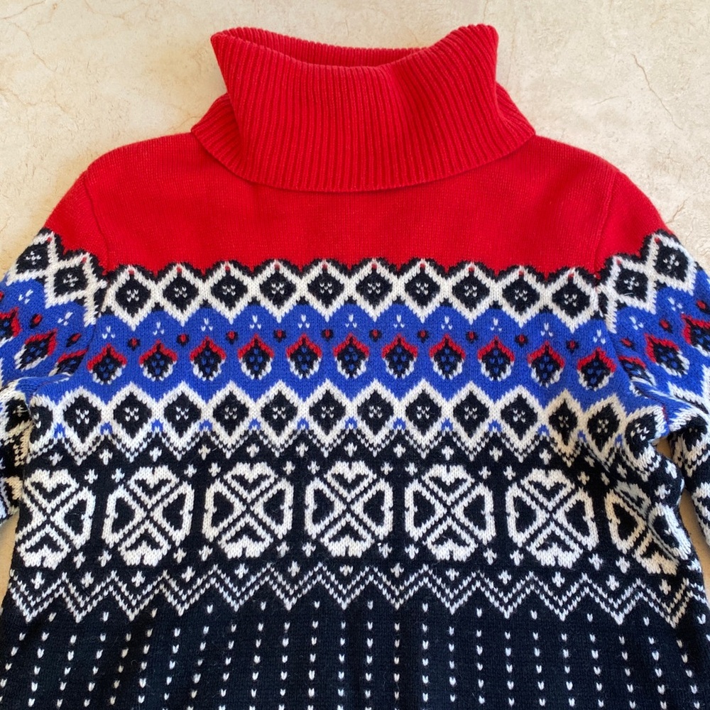 L.L. Bean Signature Nordic 100% Merino Wool Sweater - Picture 3 of 15